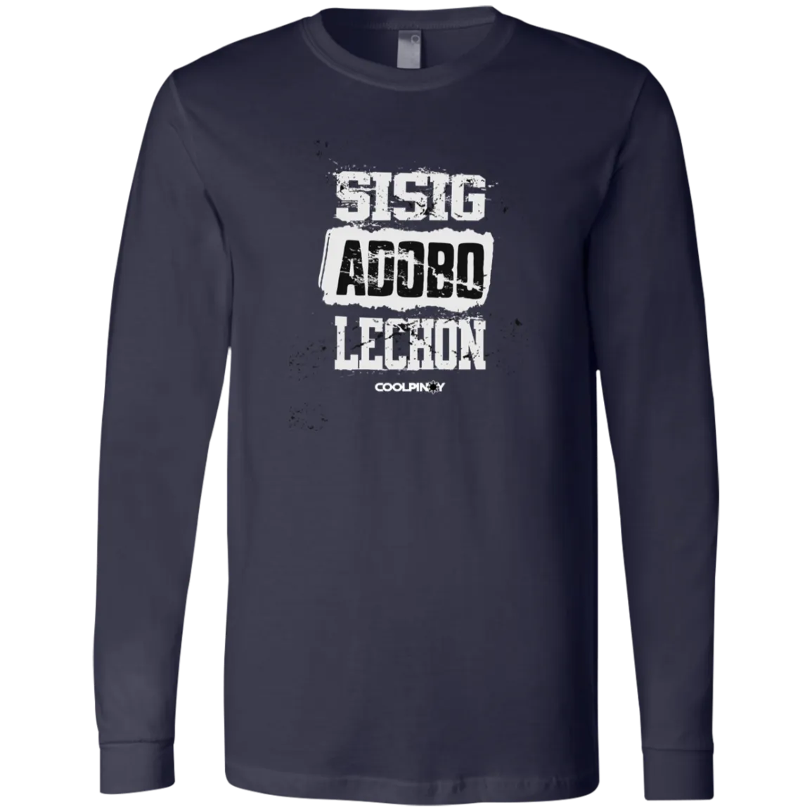 Sisig Adobo Lechon Mens Jersey Long Sleeve T-Shirt