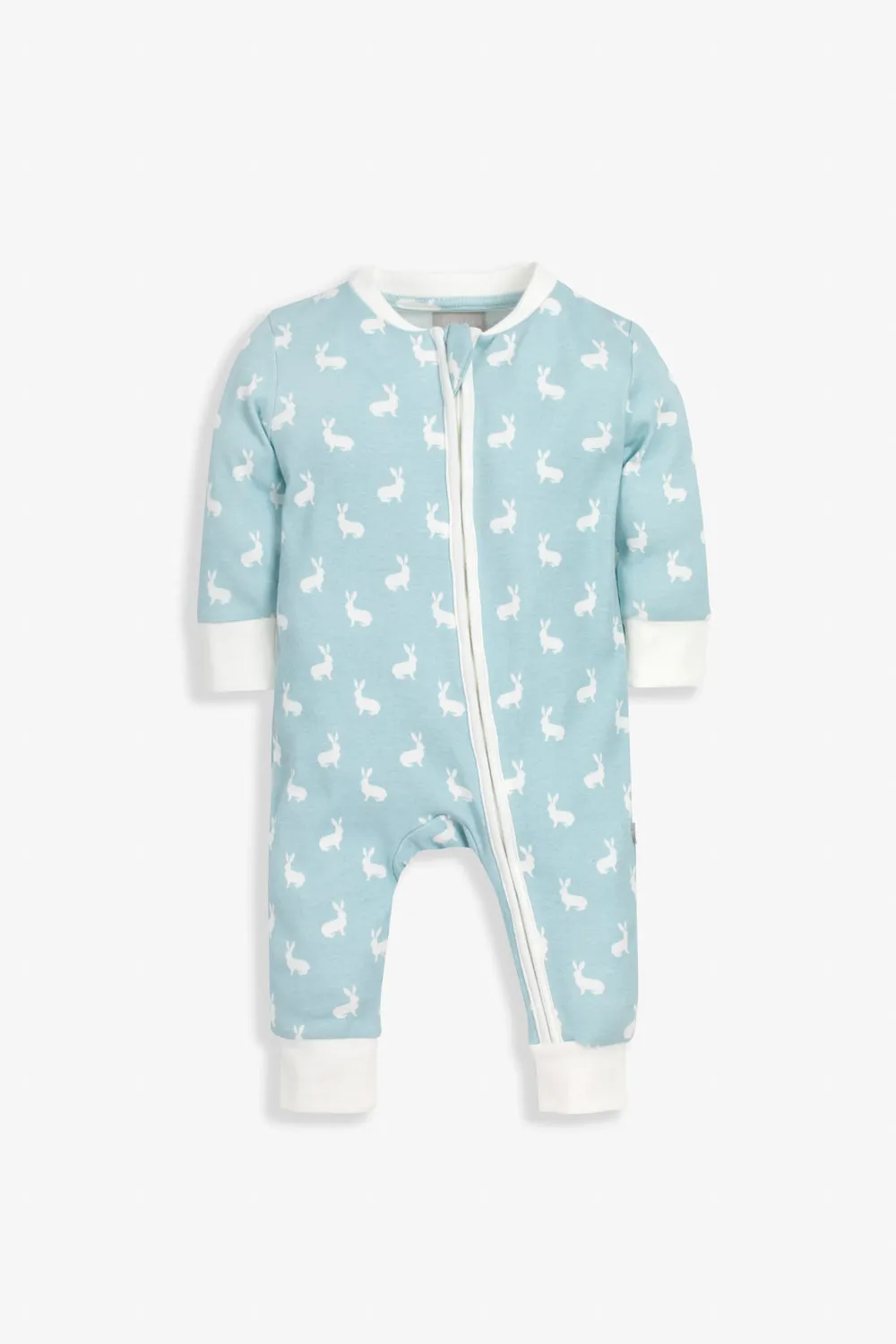 Sleepsuit/Onesie, sky blue hare print
