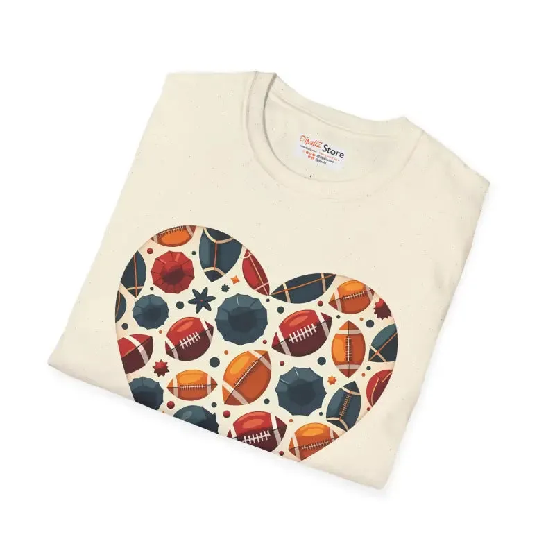 Soccer Love Unisex Tee with Heart Shaped Soccer Ball