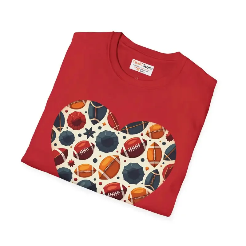 Soccer Love Unisex Tee with Heart Shaped Soccer Ball