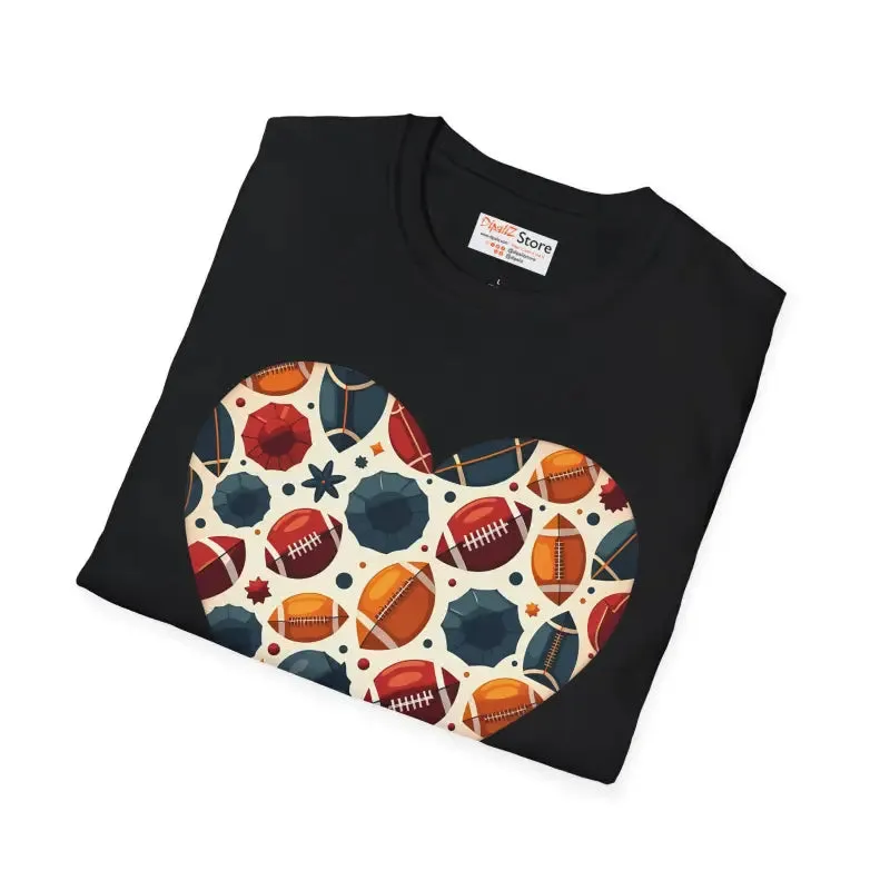 Soccer Love Unisex Tee with Heart Shaped Soccer Ball