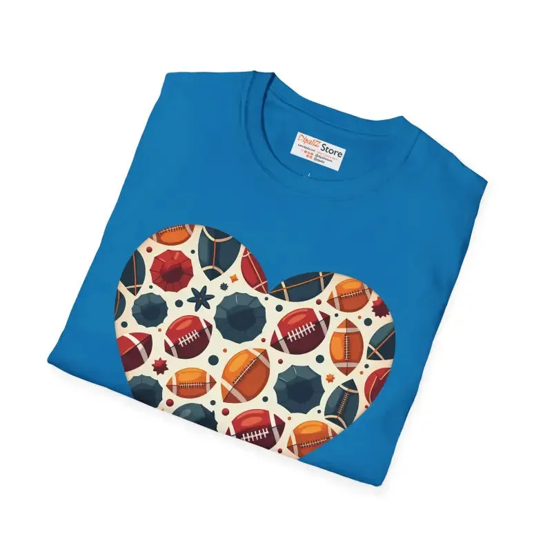 Soccer Love Unisex Tee with Heart Shaped Soccer Ball