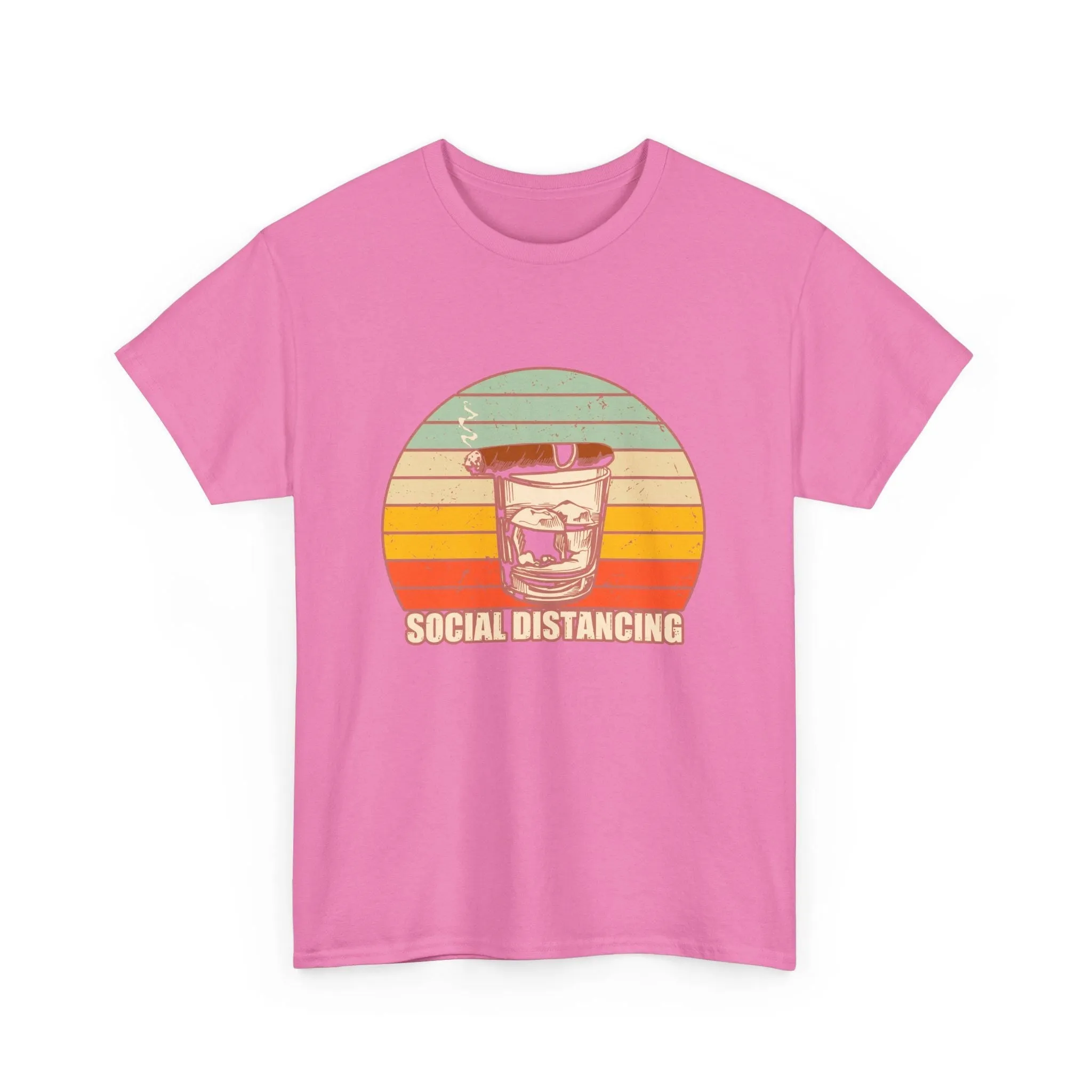 Social Distancing Cigar Bourbon Vintage T-Shirt