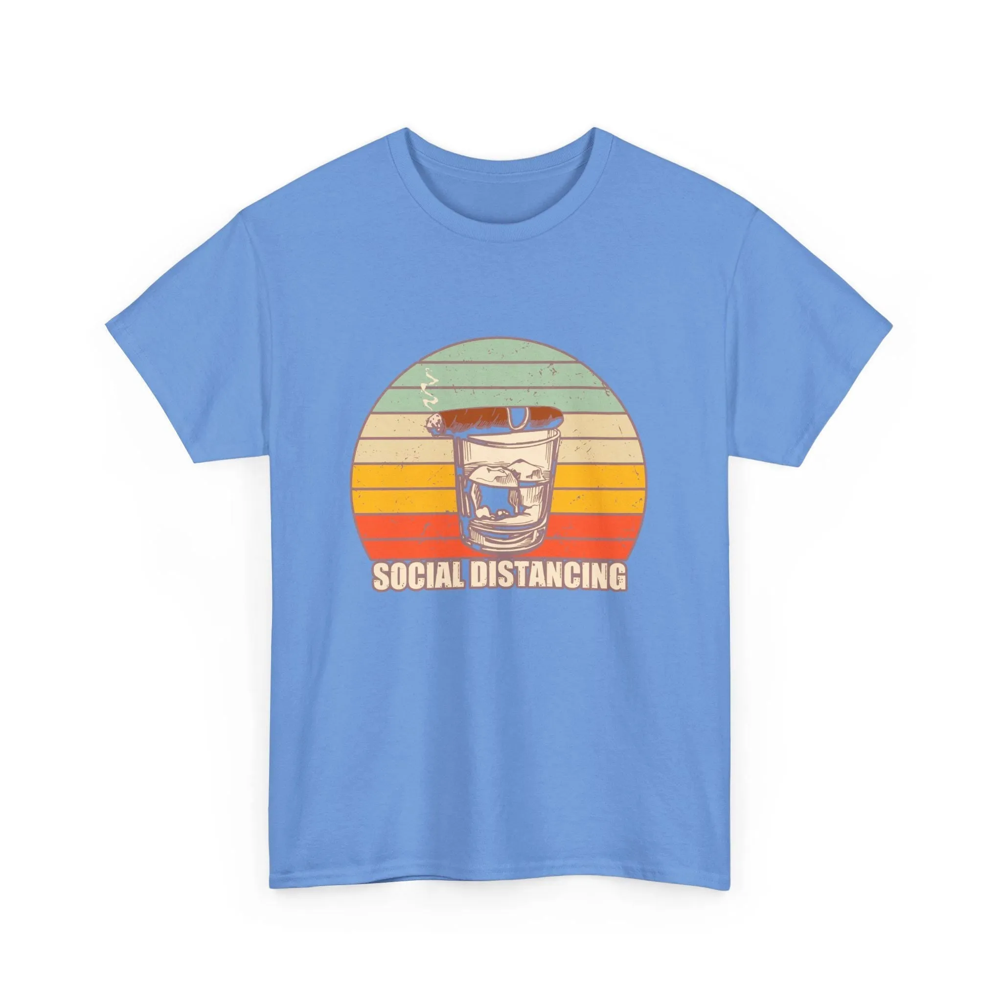 Social Distancing Cigar Bourbon Vintage T-Shirt