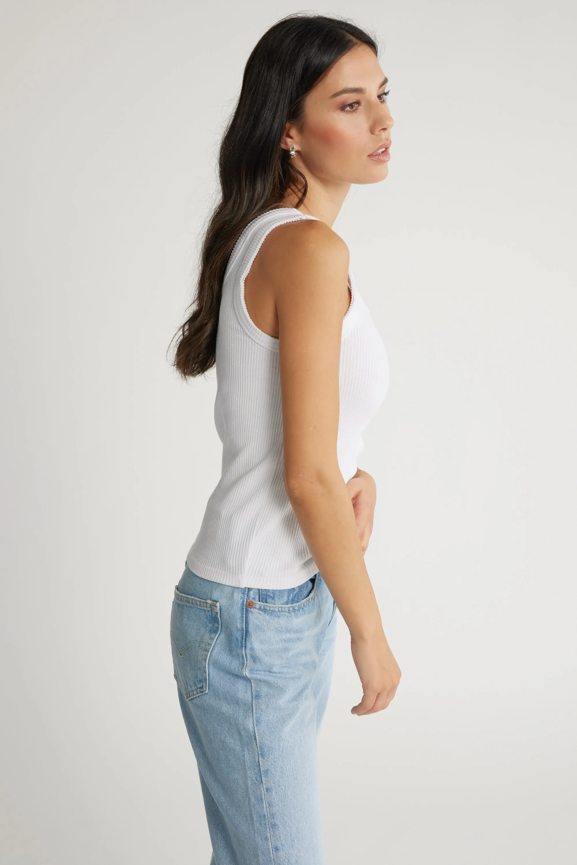 Sophie Organic Cotton Ribbed Tank