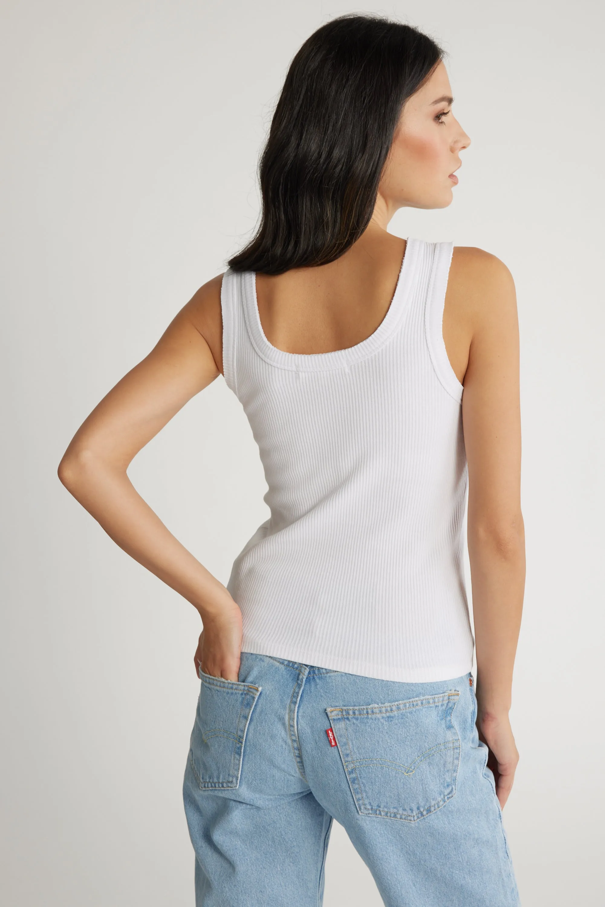 Sophie Organic Cotton Ribbed Tank