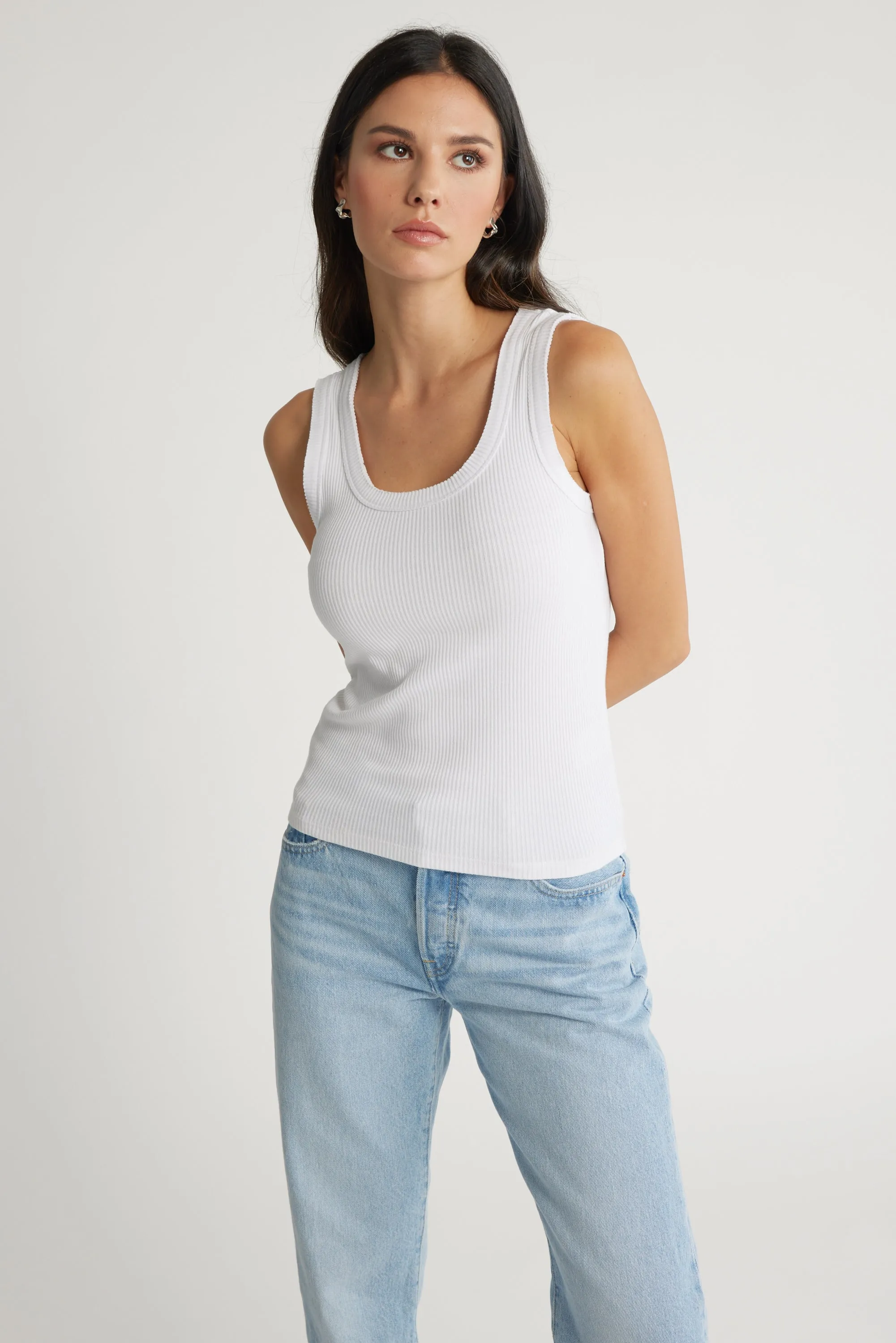 Sophie Organic Cotton Ribbed Tank
