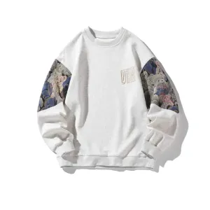 Spliced Cartoon Bear Sweatshirt