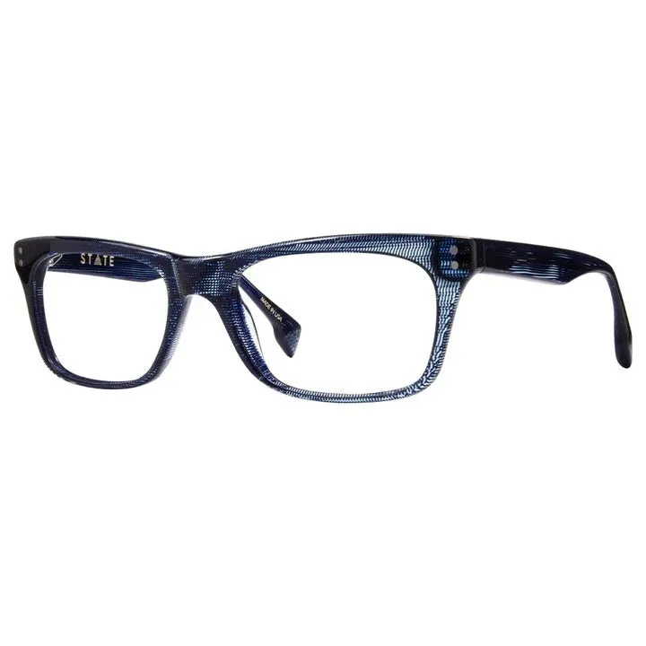 STATE Optical Archer | Extended Vision™ Reading Glasses | Denim Pixel
