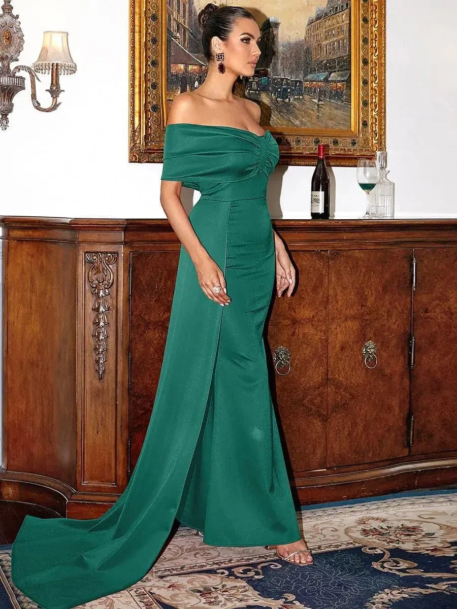 Strapless Backless Red Mermaid Dress XJ1286