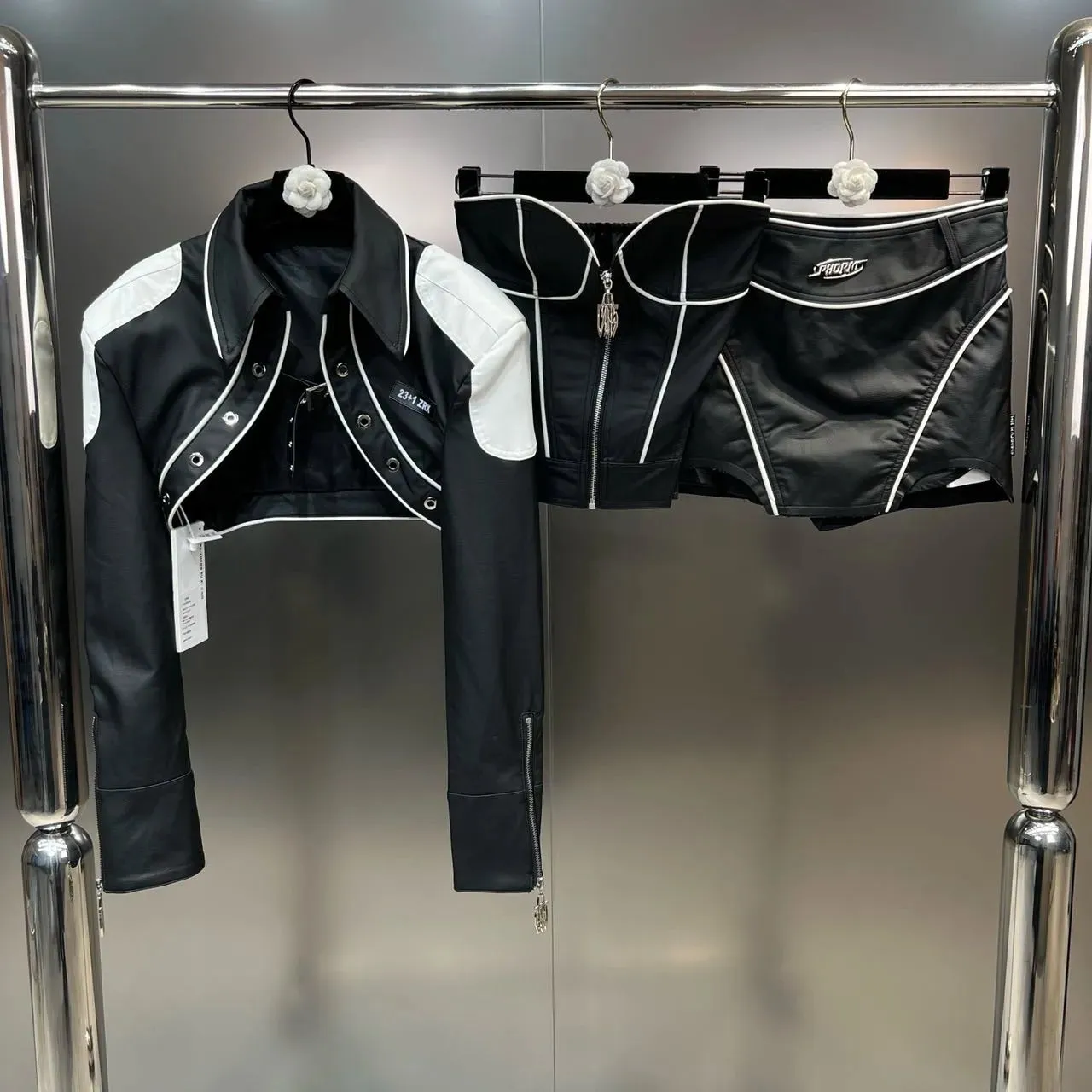 Streetwear Black Three Piece Set