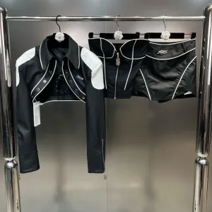 Streetwear Black Three Piece Set