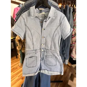 Stretch Denim Romper Short "The Romper Stomper"