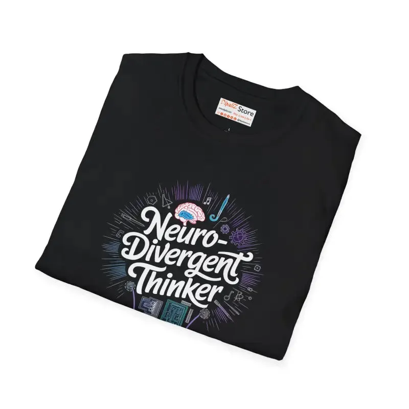 Stylish Neurodivergent Thinker Unisex Softstyle Tee