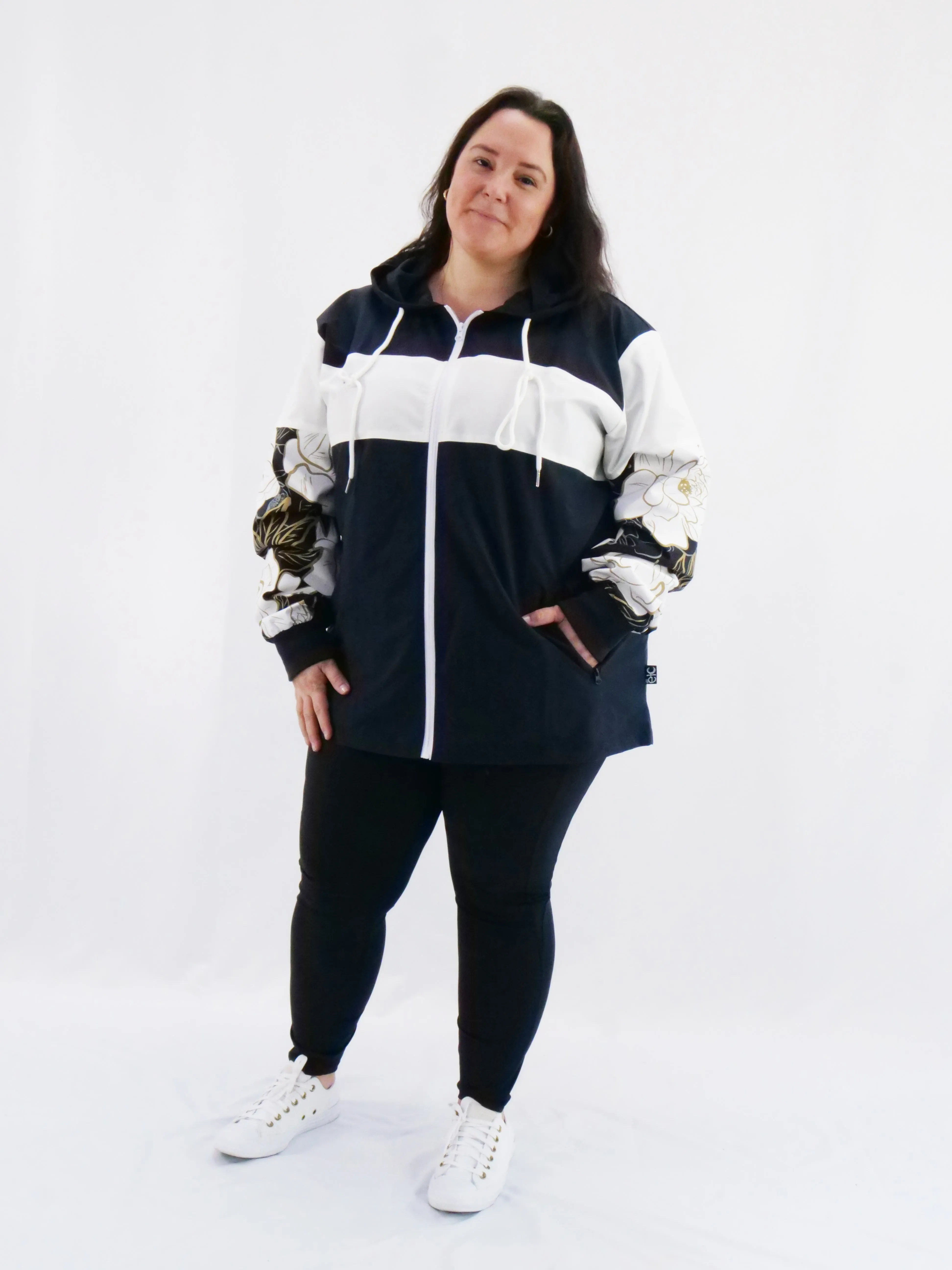 Summer Peonie Zip Up Parka