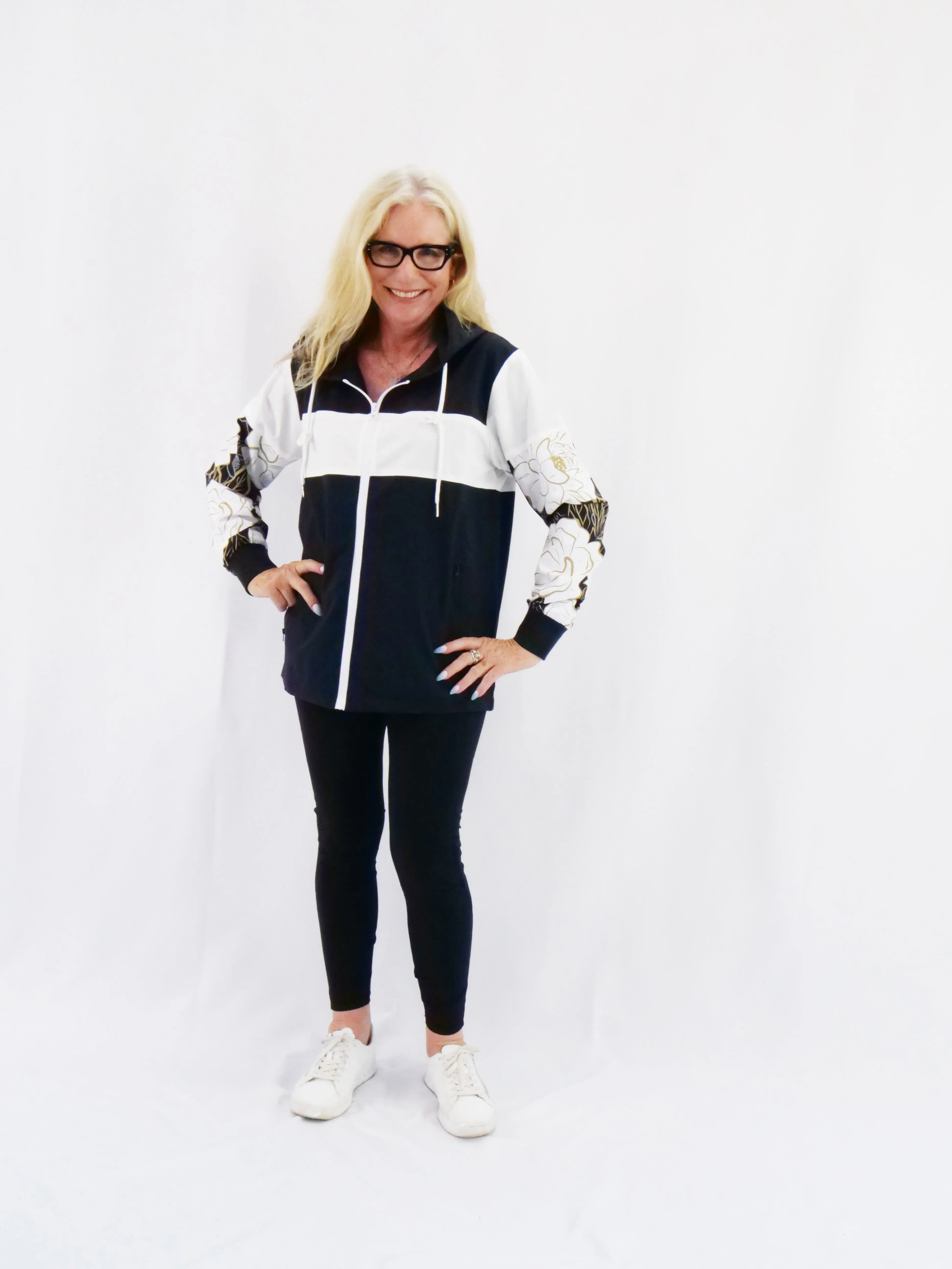 Summer Peonie Zip Up Parka