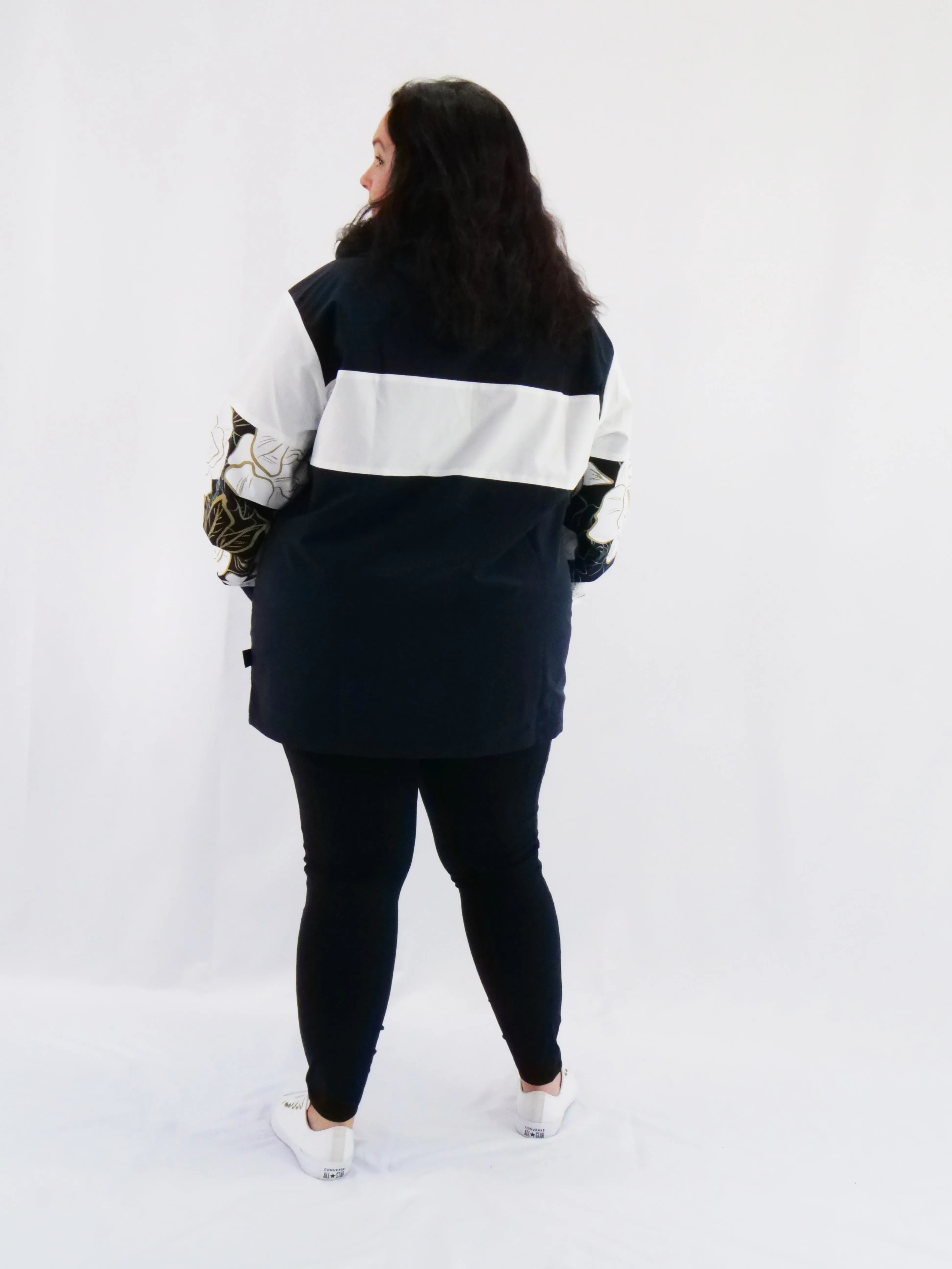 Summer Peonie Zip Up Parka
