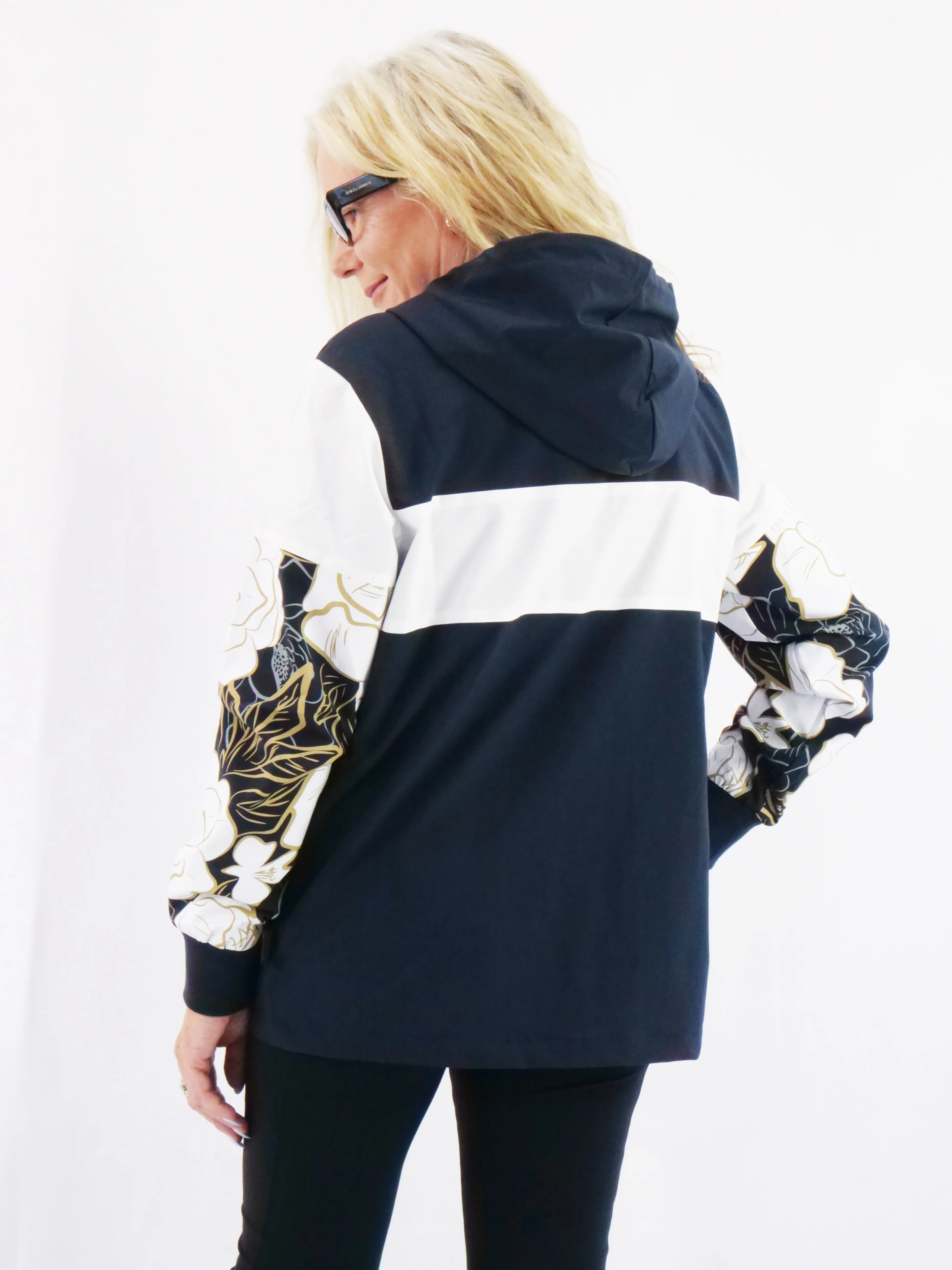 Summer Peonie Zip Up Parka