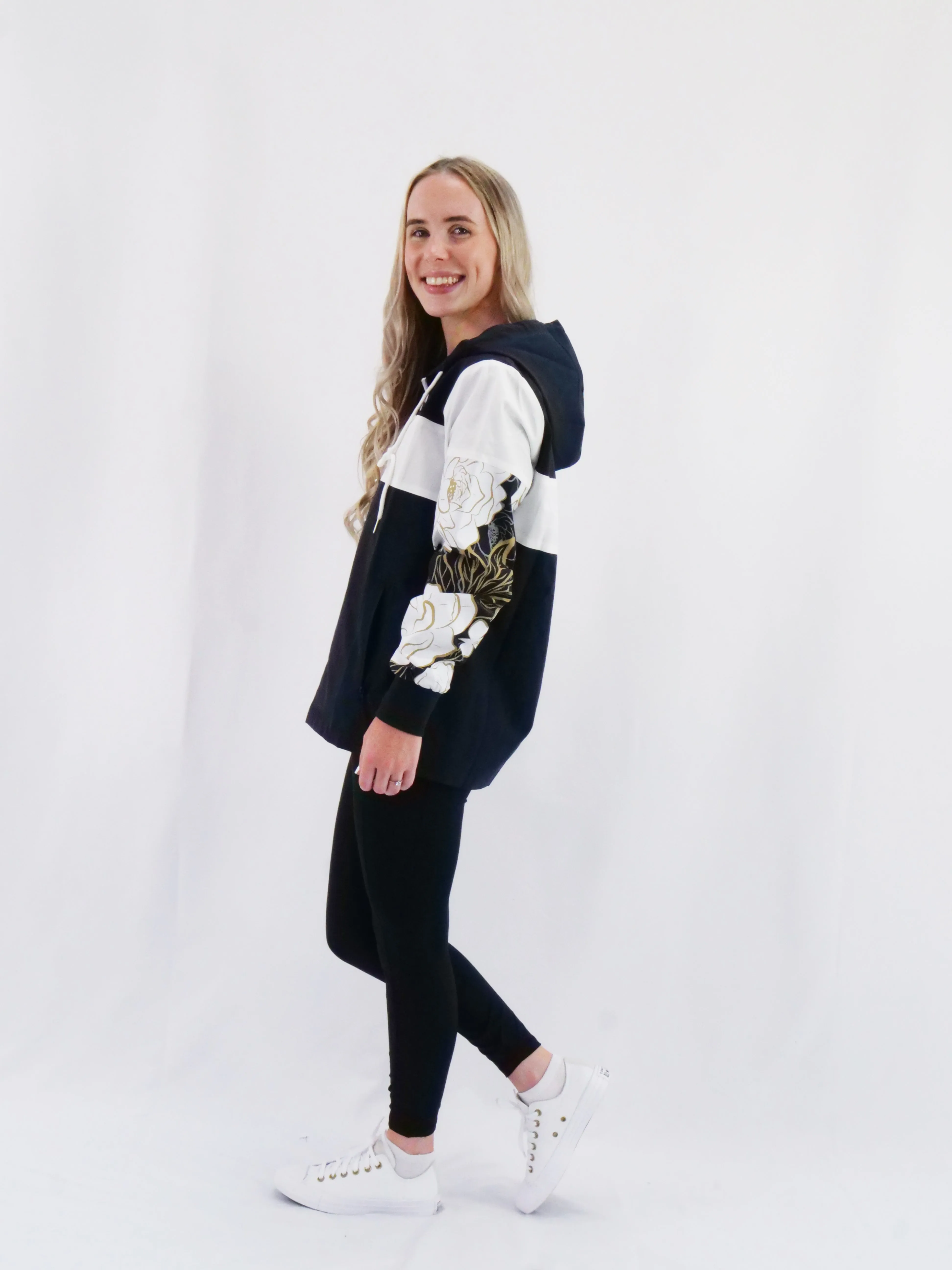 Summer Peonie Zip Up Parka
