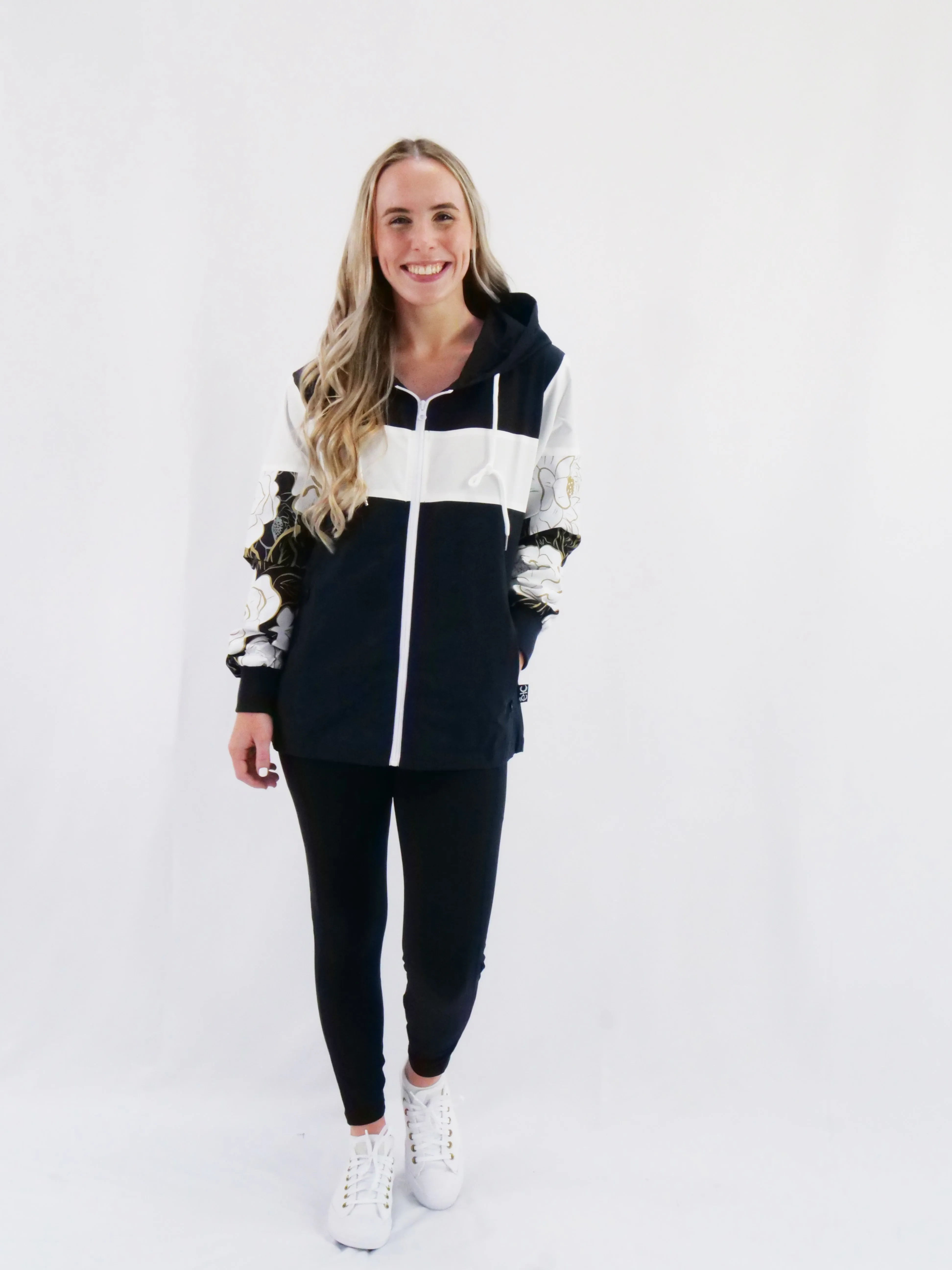Summer Peonie Zip Up Parka