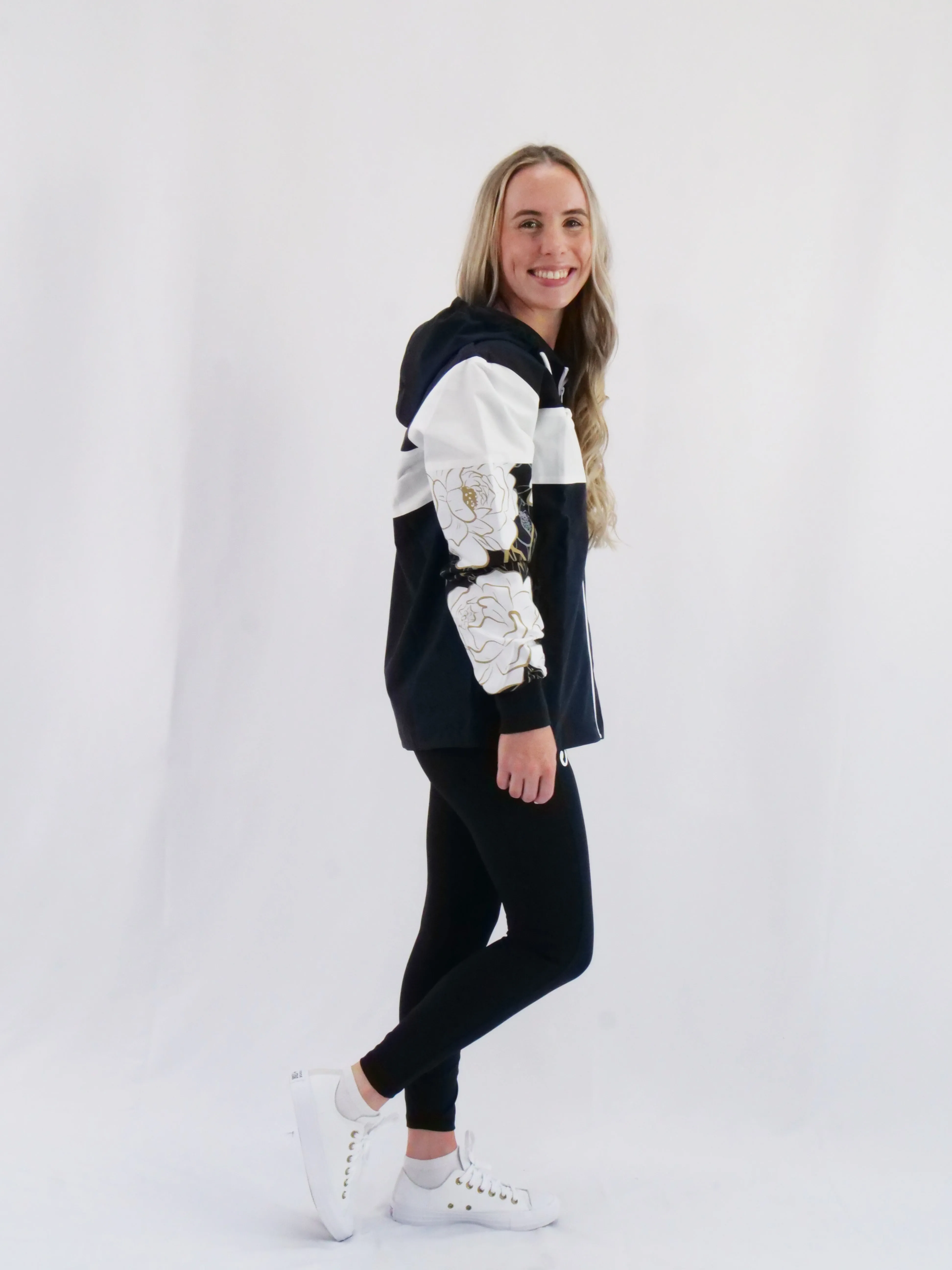 Summer Peonie Zip Up Parka
