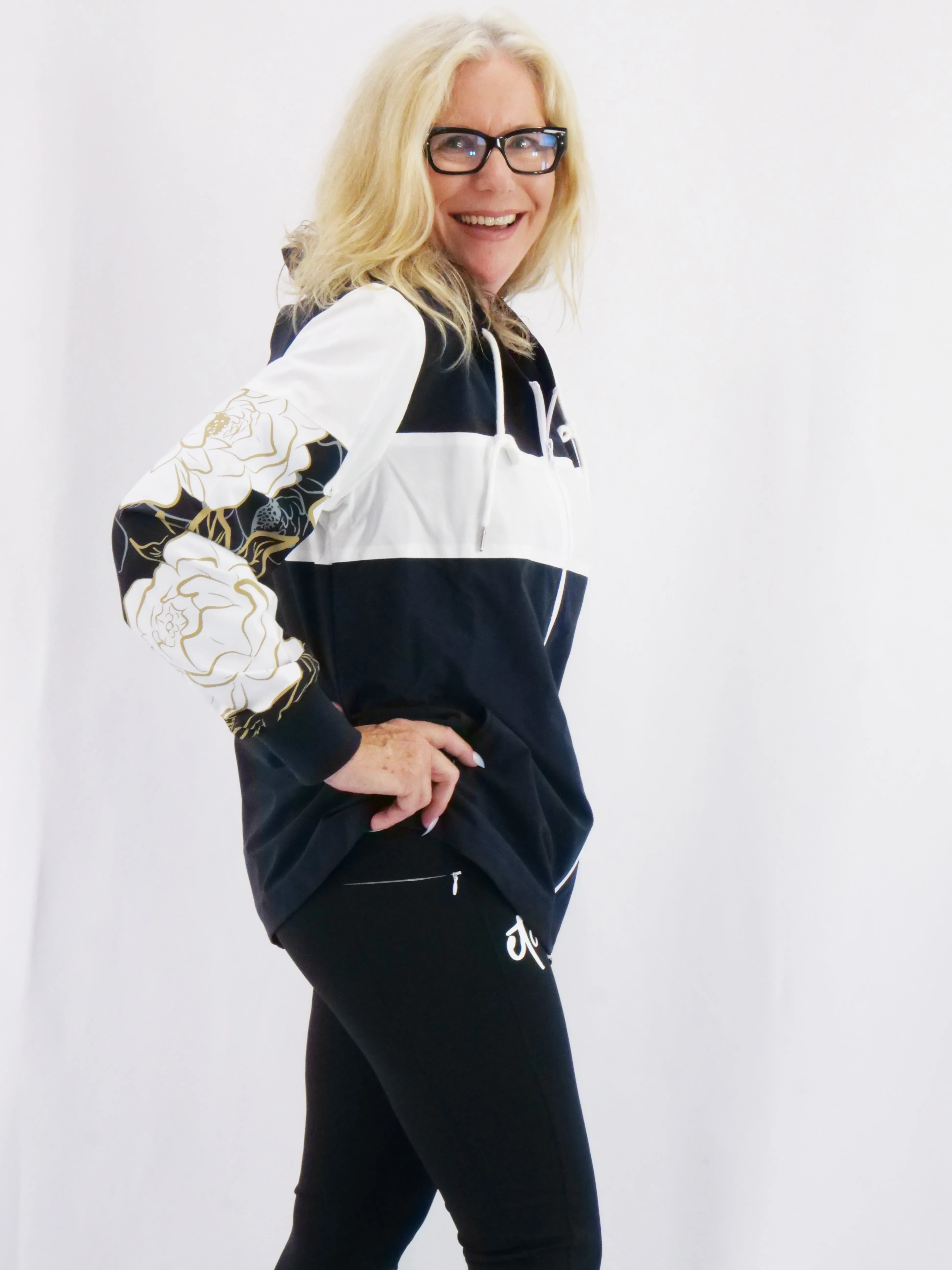 Summer Peonie Zip Up Parka