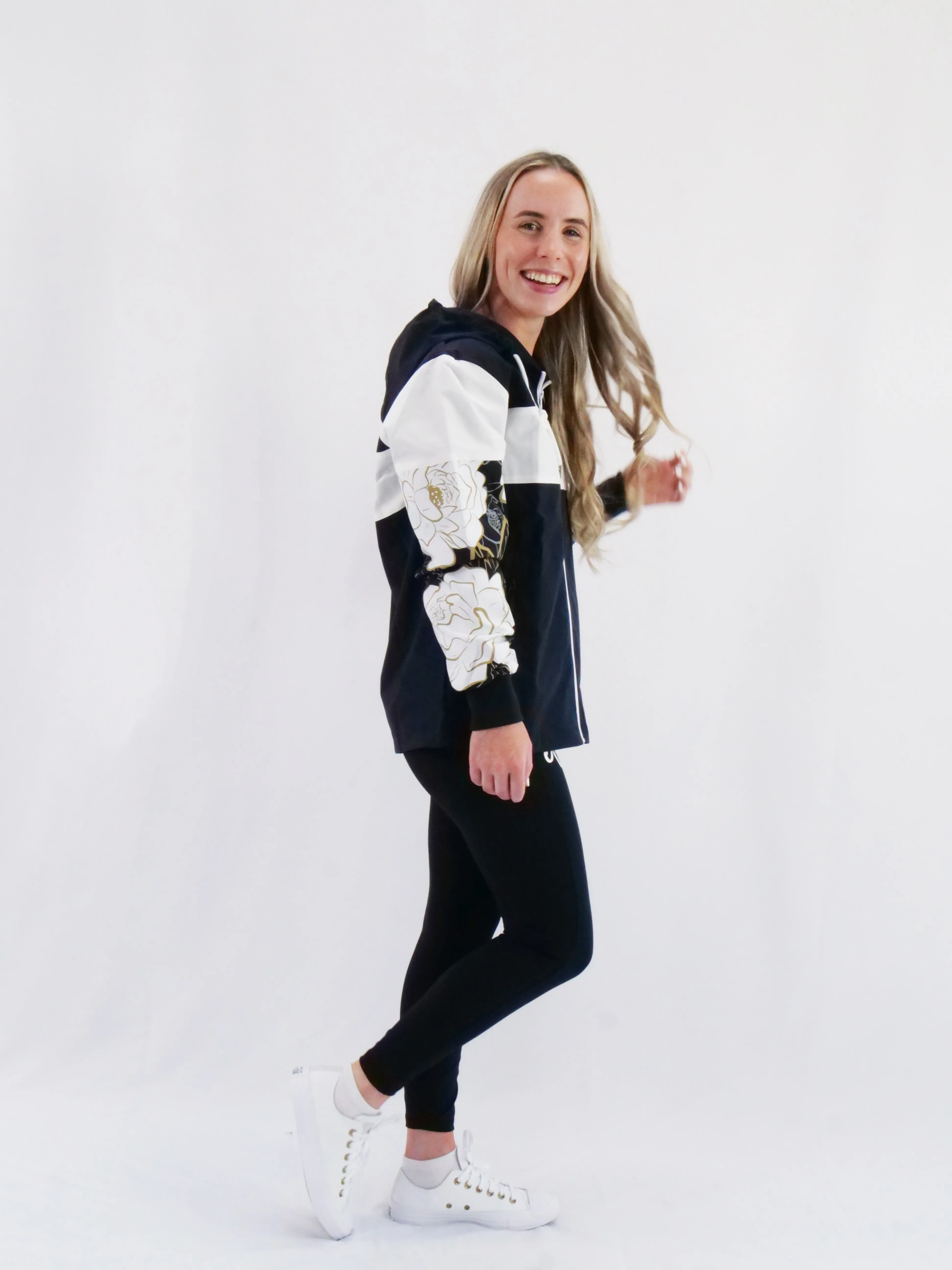 Summer Peonie Zip Up Parka