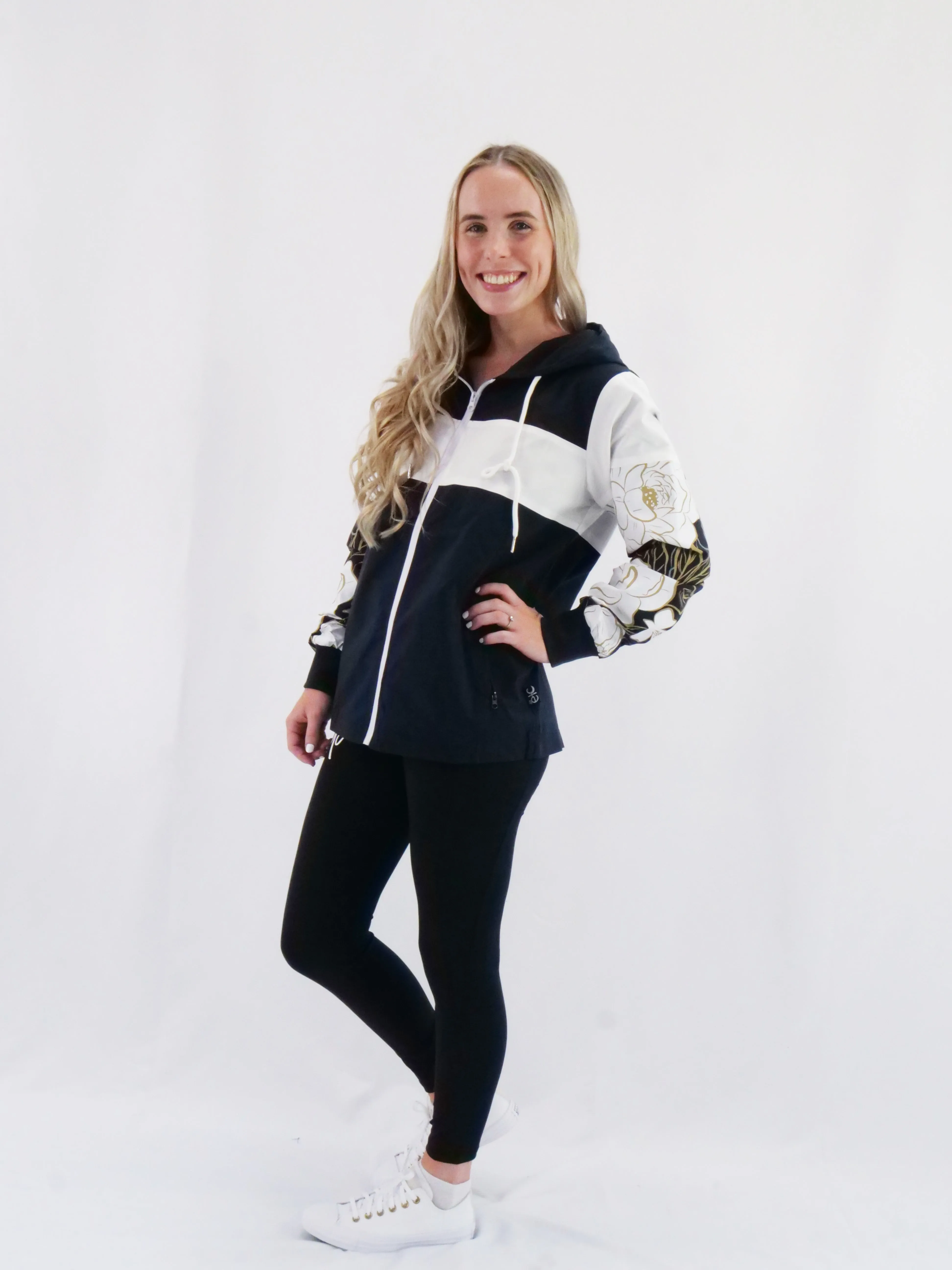 Summer Peonie Zip Up Parka