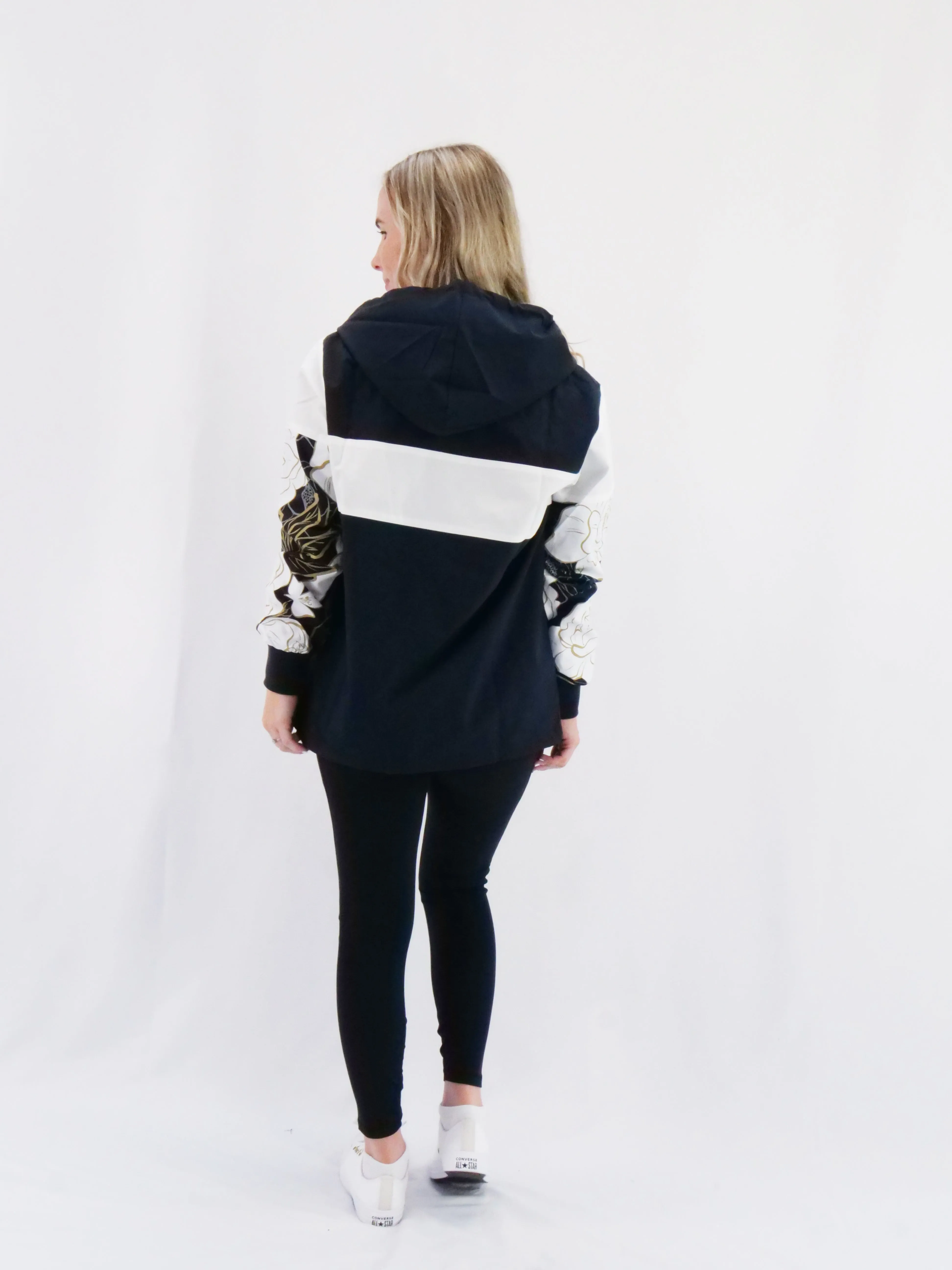 Summer Peonie Zip Up Parka