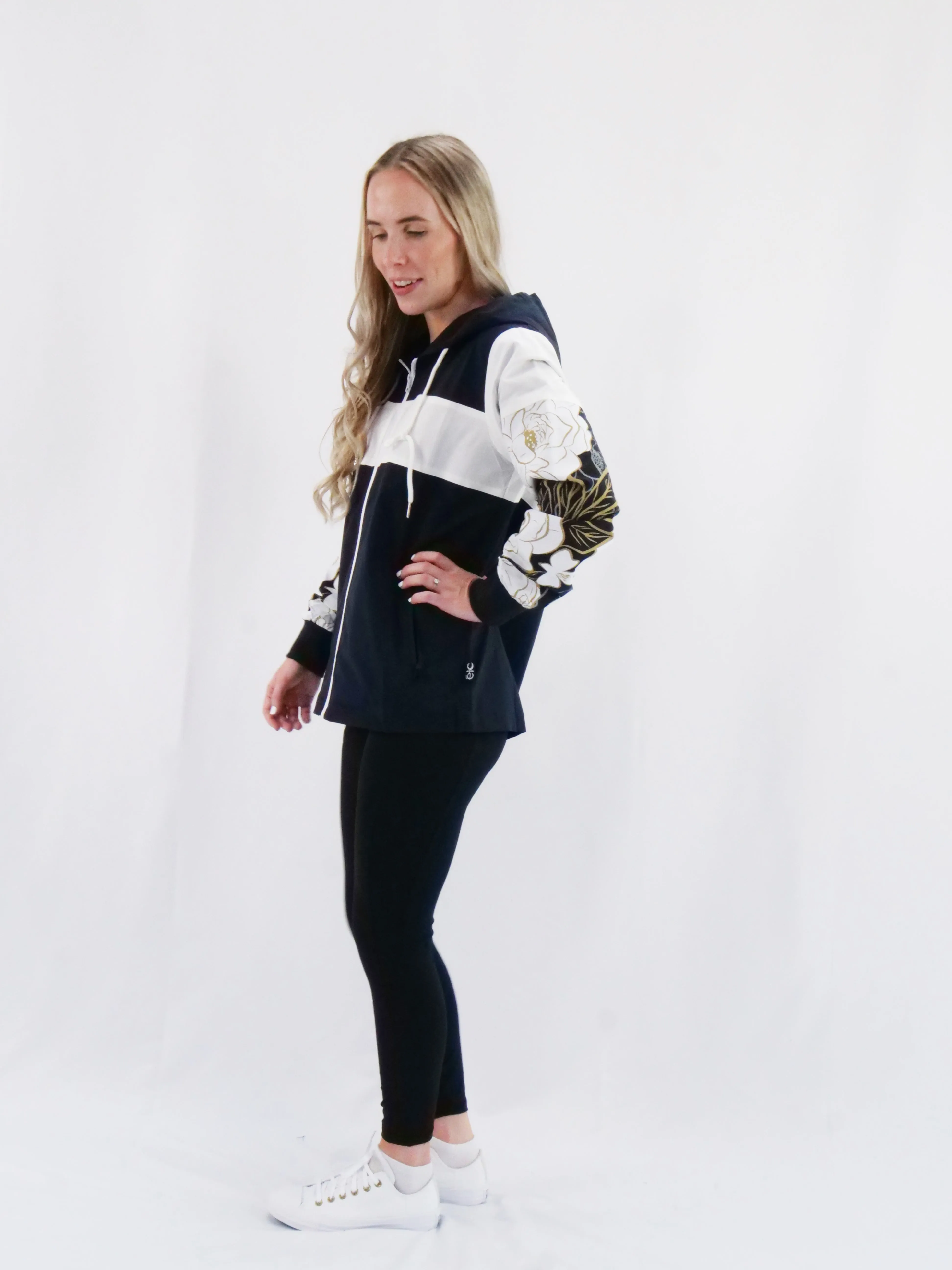 Summer Peonie Zip Up Parka