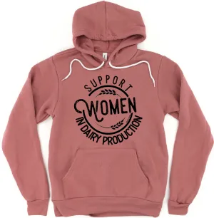 Support Women in Dairy Production Hoodie (S-3XL) Unisex - Multiple Colors!