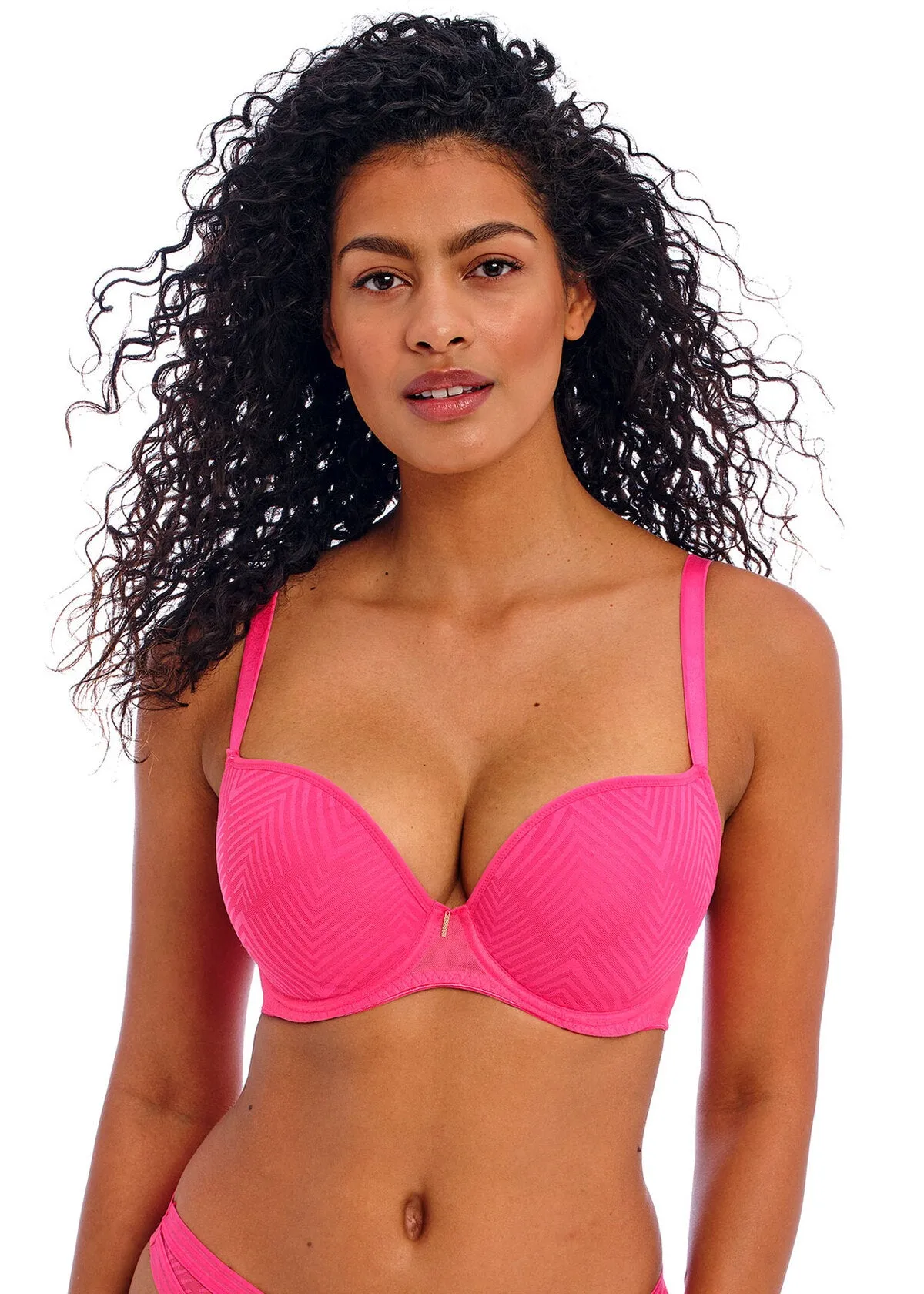 Tailored Underwired Molded Plunge T-Shirt Bra In Love Potion - Freya