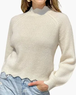 TALIA CROPPED PULLOVER IN CLOUD