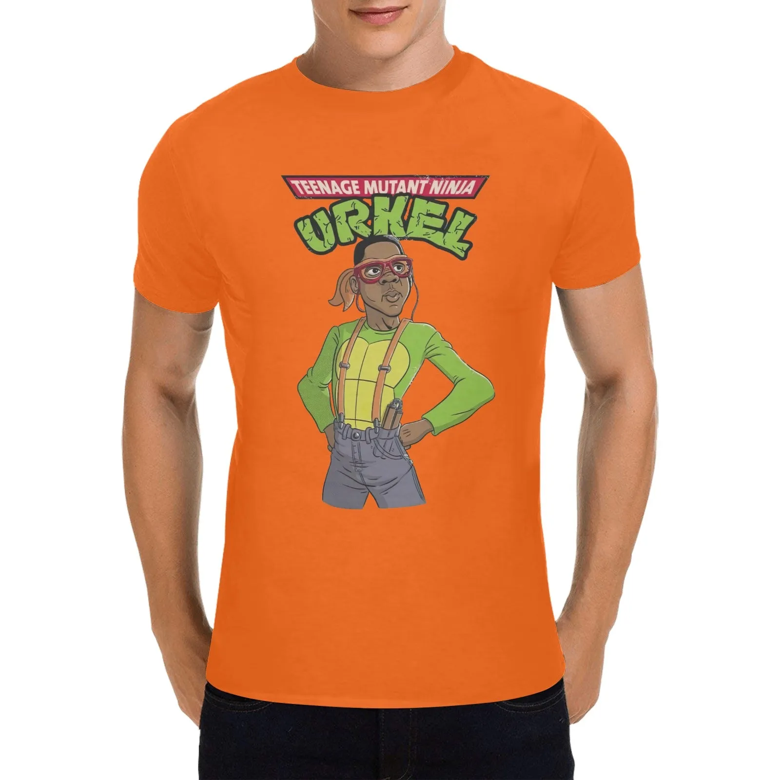 Teenage Mutant Ninja Urkel Men's T-shirt 100% Cotton