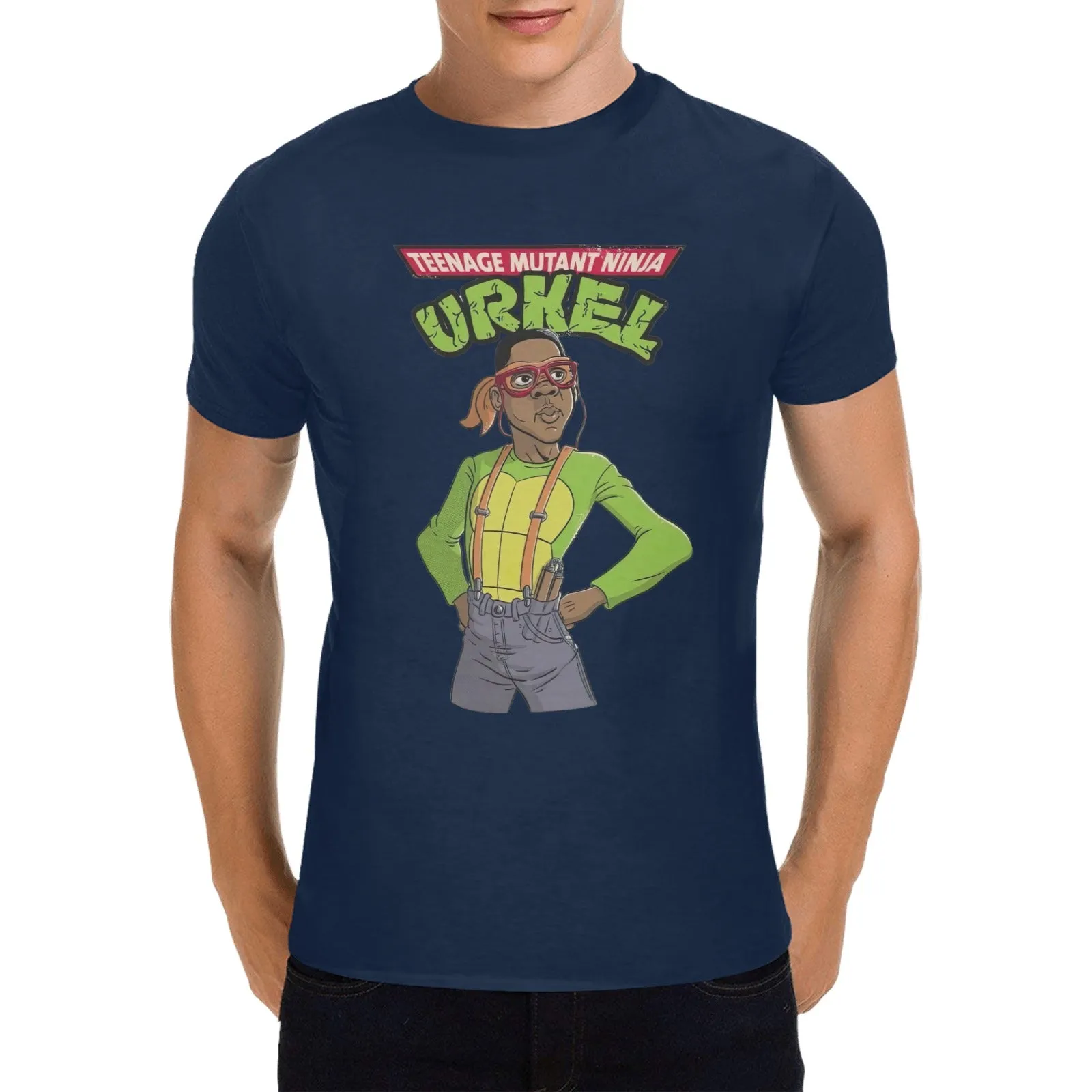 Teenage Mutant Ninja Urkel Men's T-shirt 100% Cotton