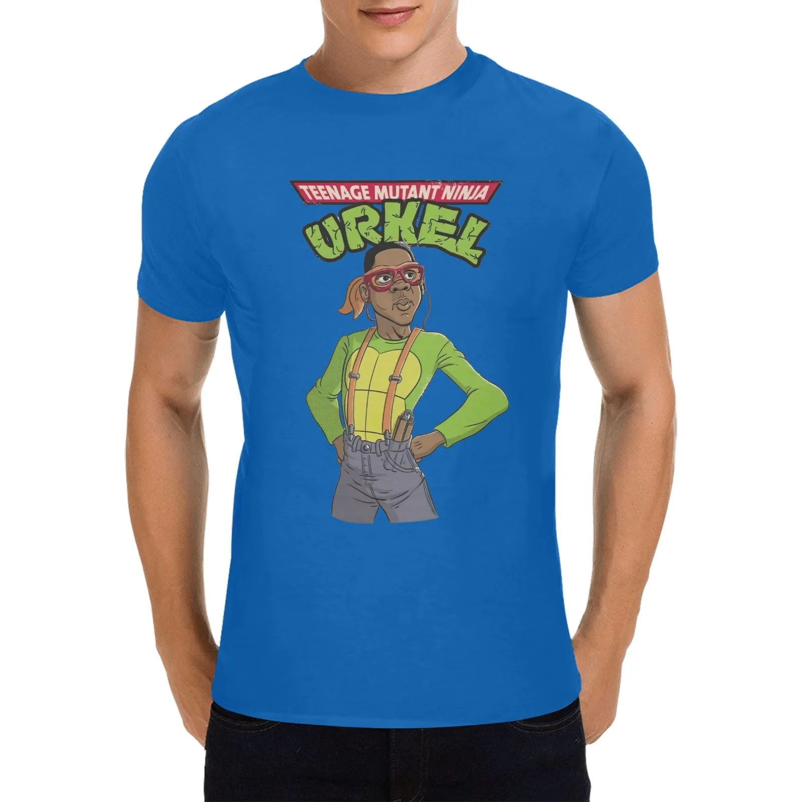 Teenage Mutant Ninja Urkel Men's T-shirt 100% Cotton