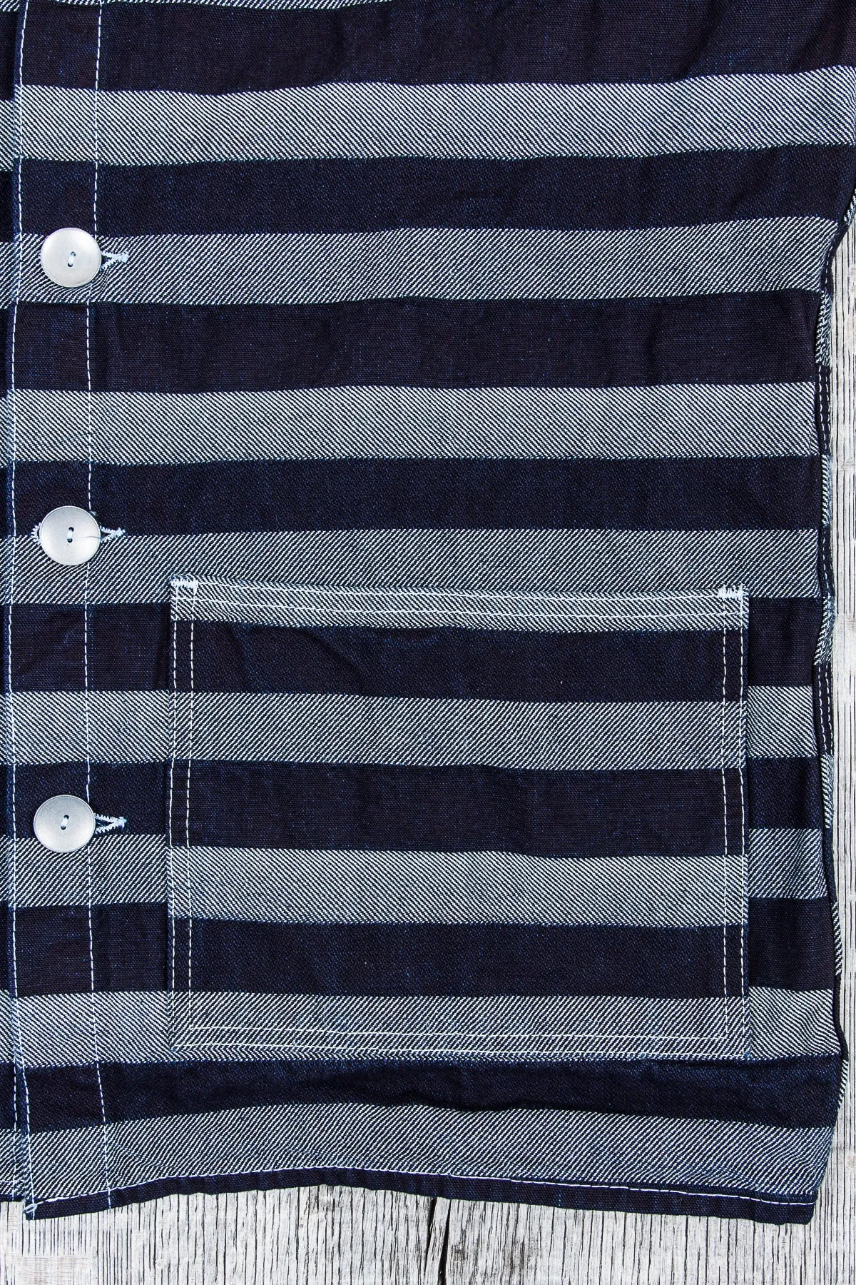 Tender 490 Floor Shirt Bold Indigo Weaver's Blanket Stripe