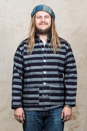 Tender 490 Floor Shirt Bold Indigo Weaver's Blanket Stripe