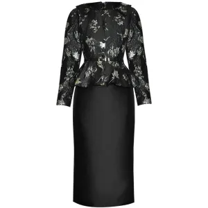 Tenley Square Collar Button Sashes Package Buttocks Slim Long Dress