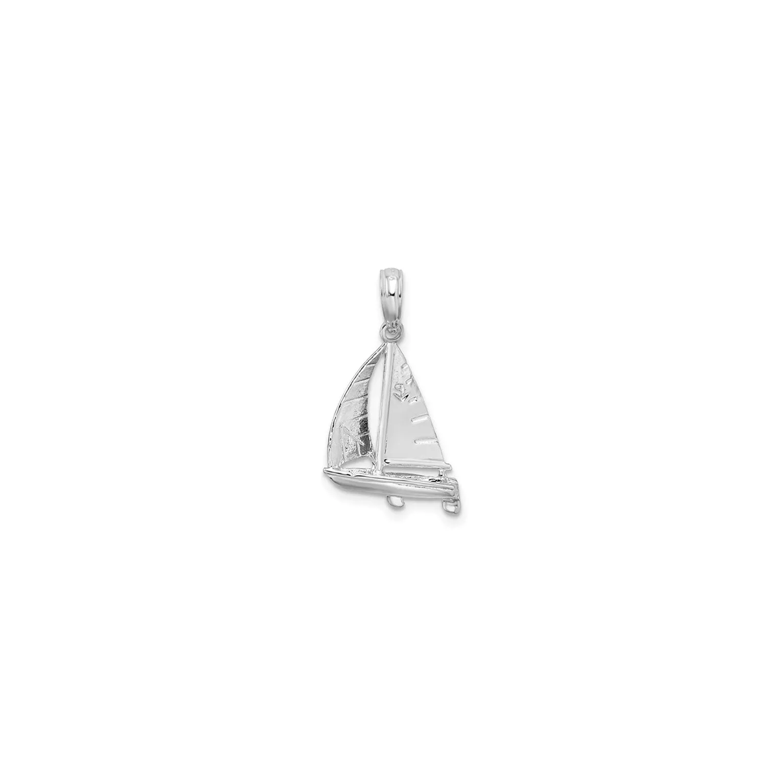 Textured 3D Sailboat Pendant