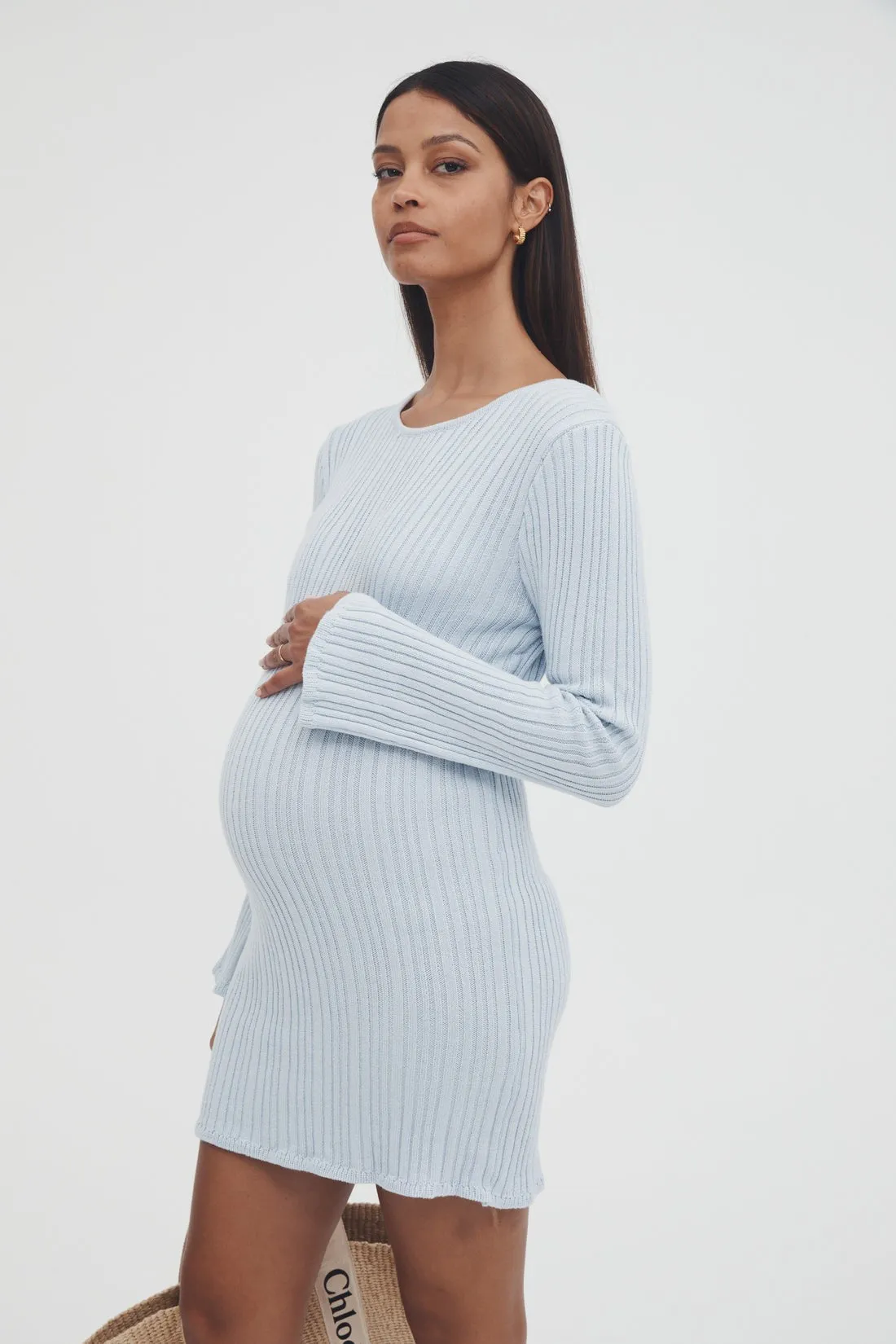 Textured Bell Sleeve Dress