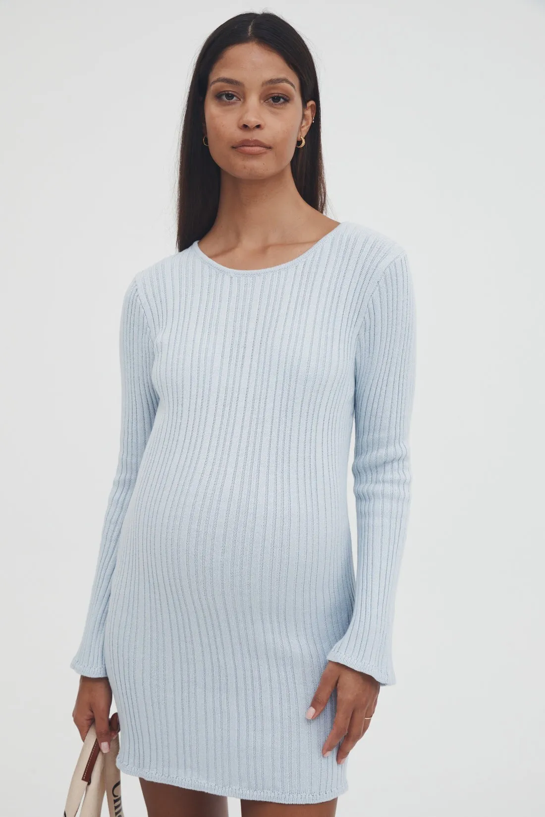 Textured Bell Sleeve Dress