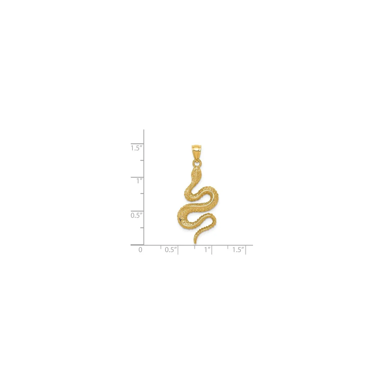 Textured Snake Pendant (14K)