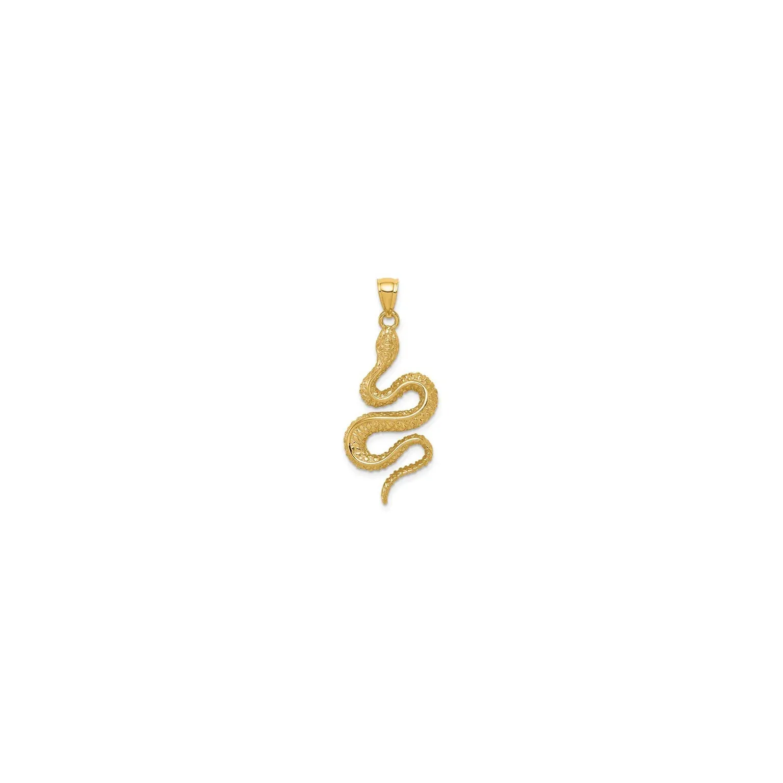 Textured Snake Pendant (14K)