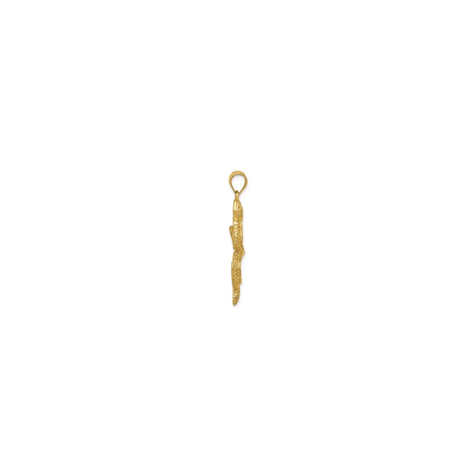Textured Snake Pendant (14K)
