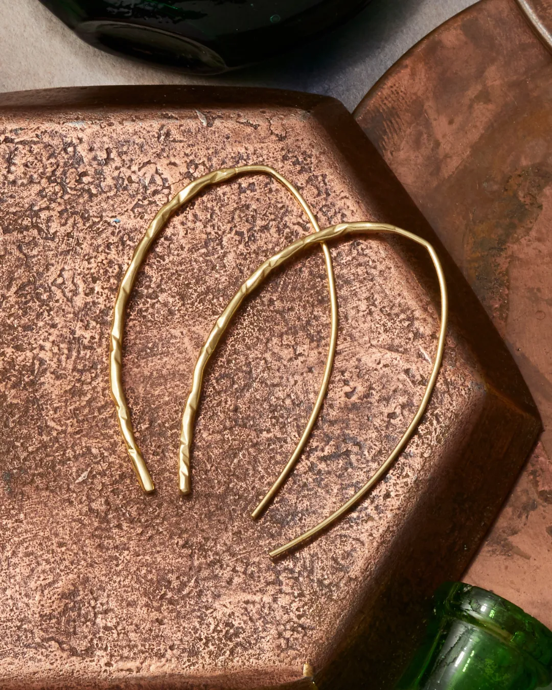 TEXTURED THREADER EARRINGS