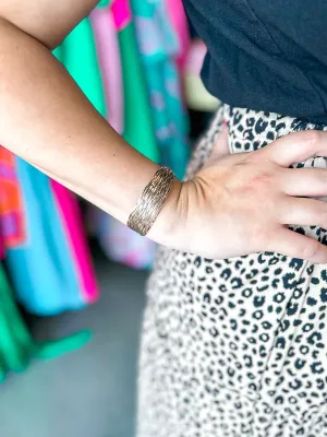 Textured Wire Cuff Bracelet