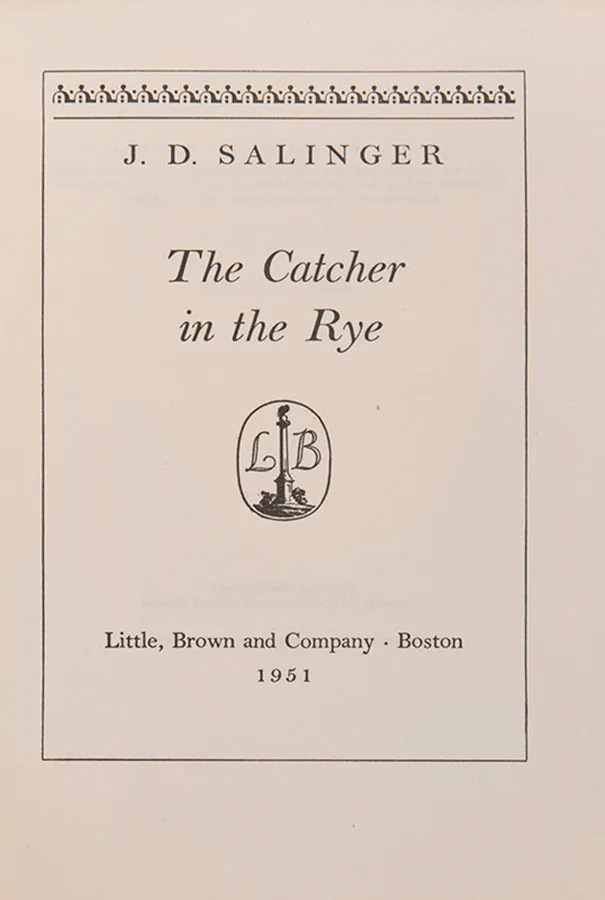 The Catcher in the Rye.