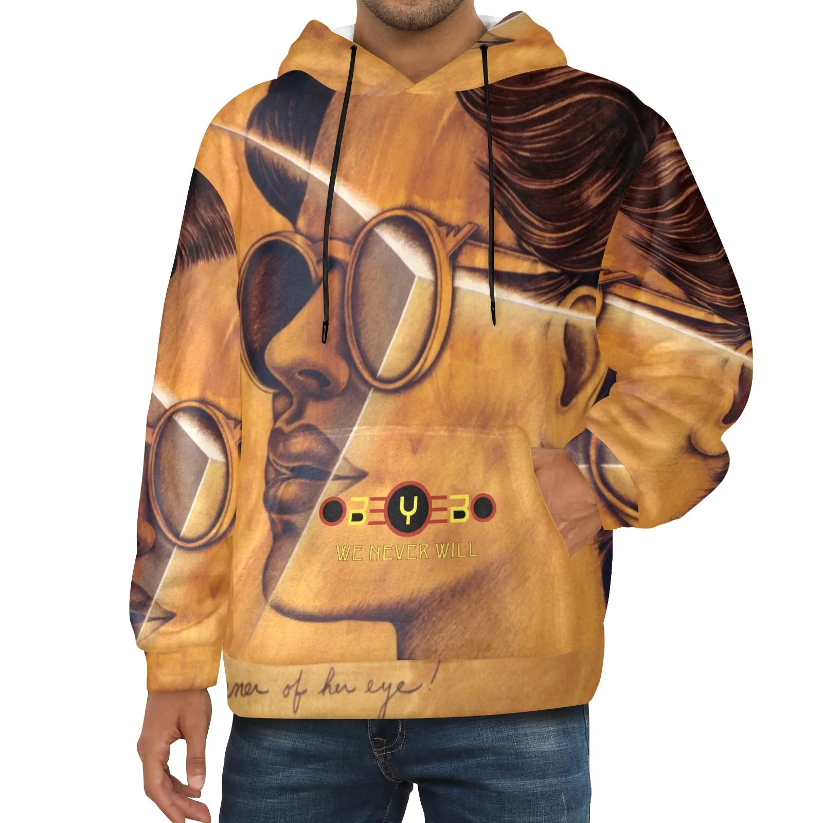 The Corner of Her Eye Men's Flannel Hoodie