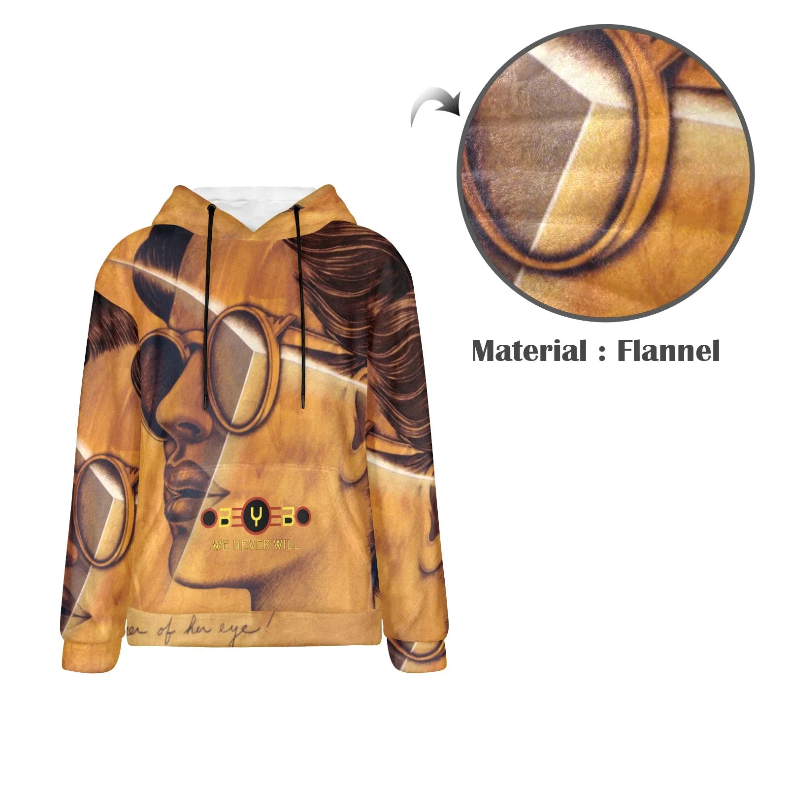 The Corner of Her Eye Men's Flannel Hoodie